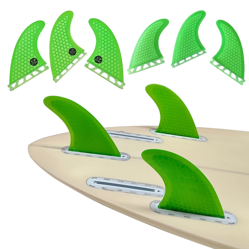 

Surfboard Fins M/L Tri Fin UPSURF FUTURE Thruster Fins G5/G7 Size 3pcs Honeycomb Fiberglass Surf Fin For Shortboard Quilhas