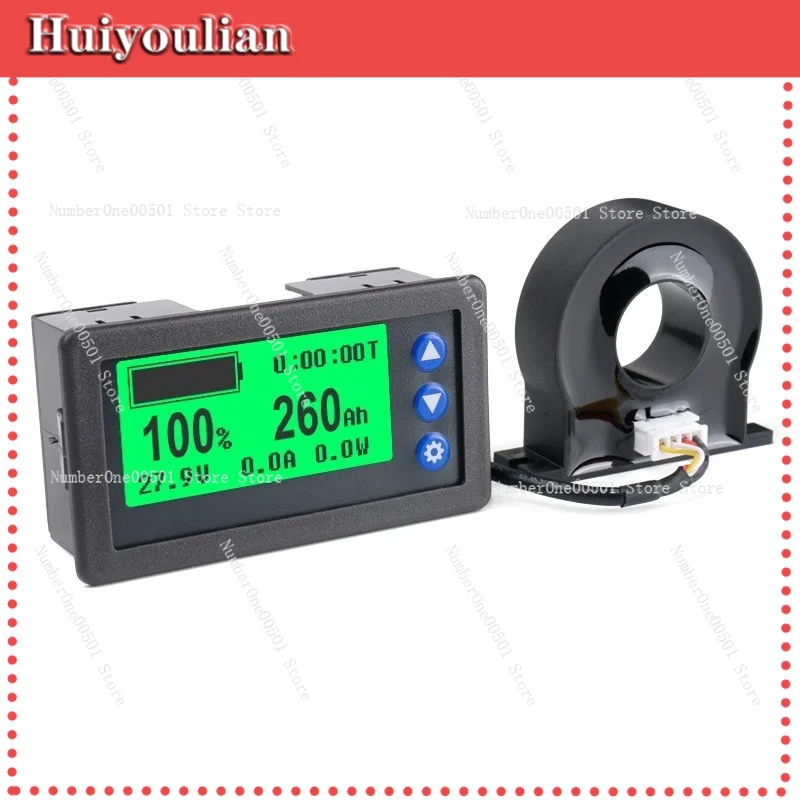 H56CH Hall Coulomb Meter Bidirectional LCD Display Voltage Current Power Capacity for RV Golf Cart -LBW001