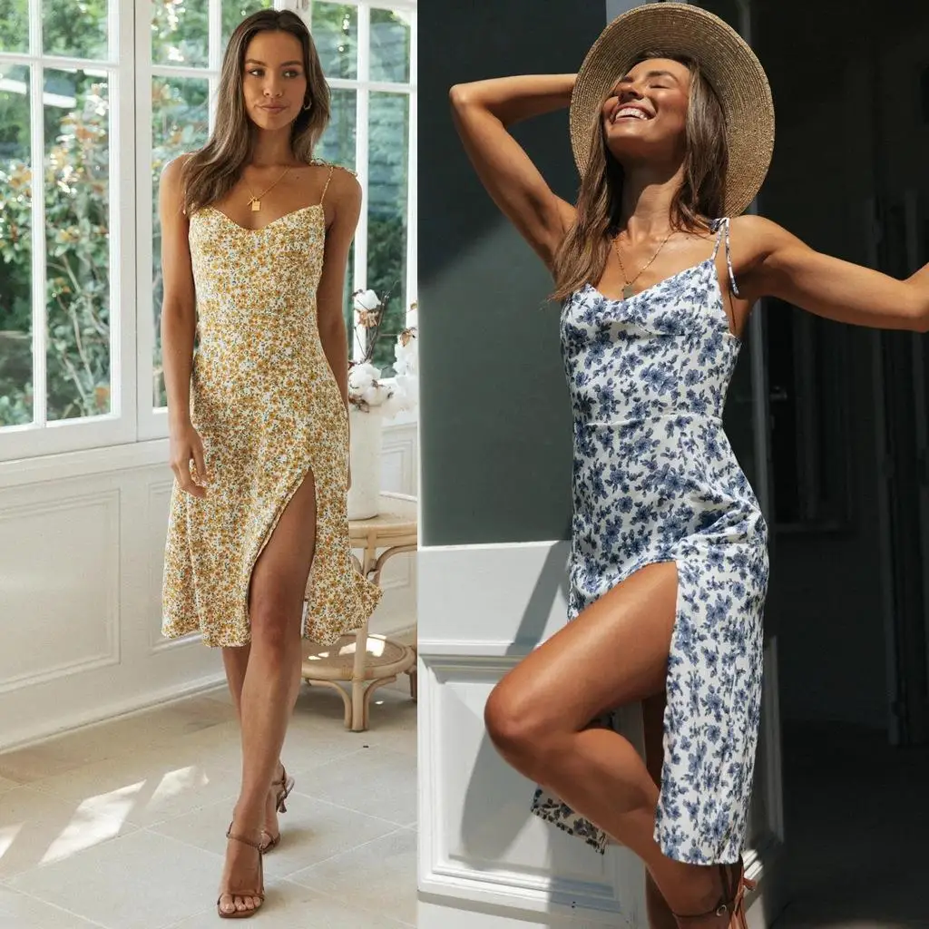 

Сексуальная женская юбка А-силуэта с цветочным принтом, плиссированная, на бретельках, со средней талией, для лета, весны и осени