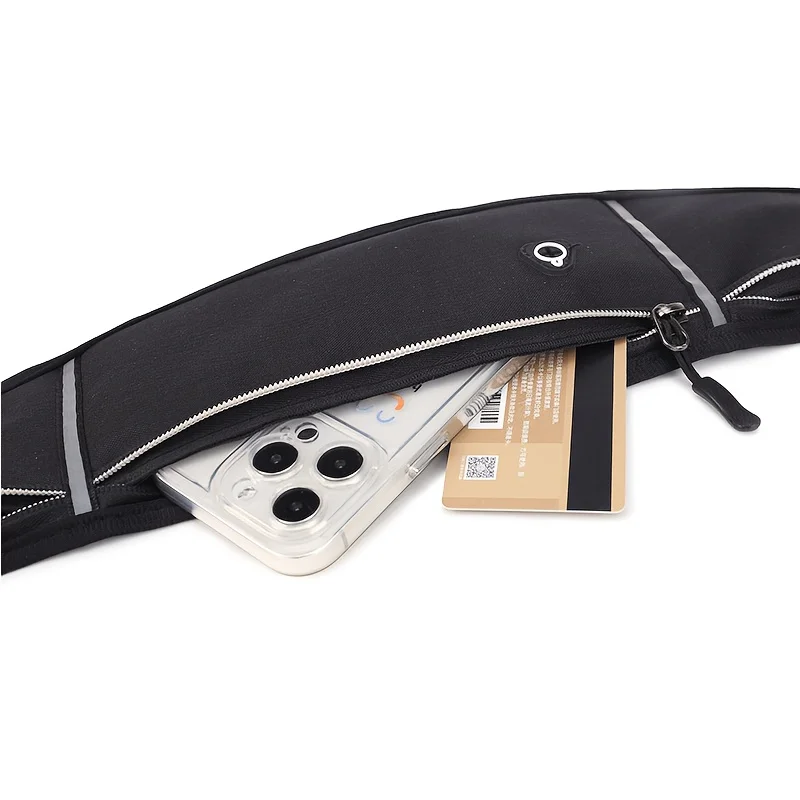 Riñonera Deportiva Unisex para Actividades al Aire Libre, Bolsa de Cintura con Espacio para Auriculares, Ideal para Viajes, Correr y Compras, Almacenamiento Práctico para Teléfonos y Llaves