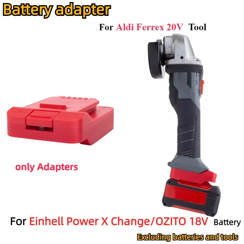 For Einhell Power X Change/OZITO 18V Battery Adapter for Aldi FERREX 20V Cordless Power Tools Converter Accessory(Only Adapter)