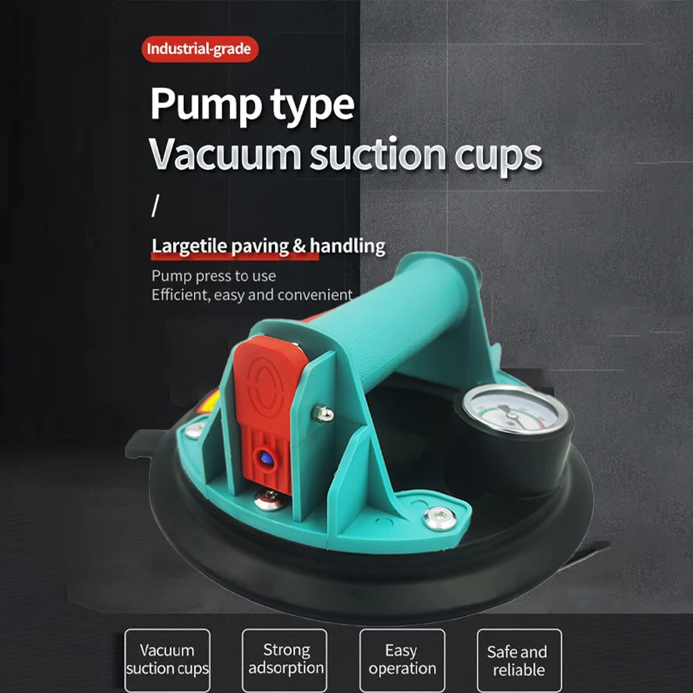 8 Inch 250Kg Luchtpomp Vacuüm Zuignappen Krachtige Sterke Handpomp Sucker Opgeheven Magneten Hantering Tools