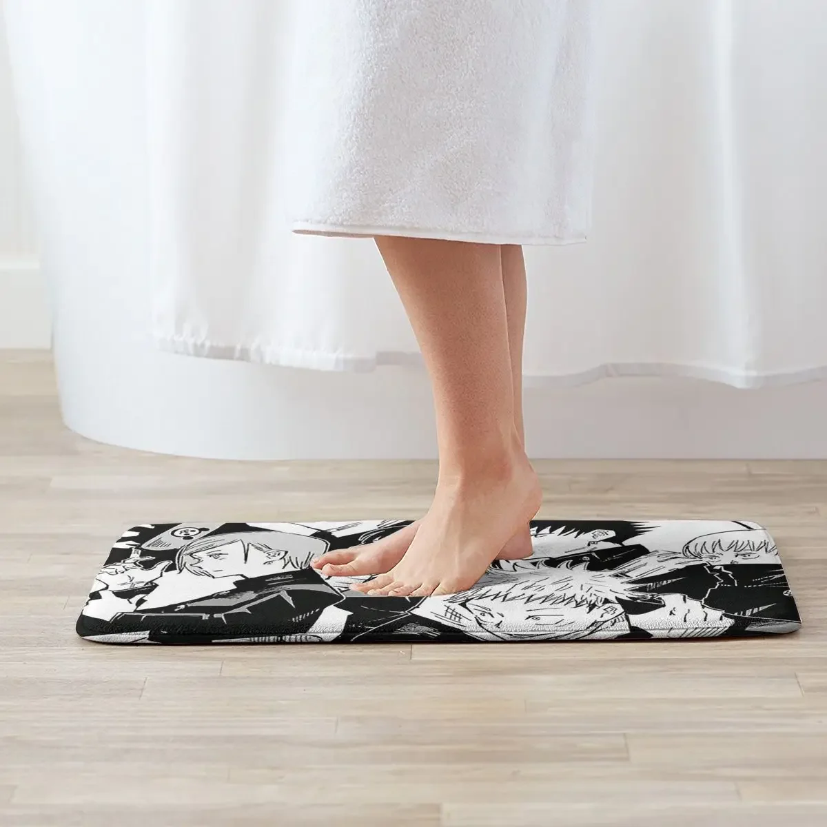 Jujustu Kaisen Anti-Slip Doormat Bath Mat Team2 Balcony Carpet Welcome Rug Bedroom Decorative