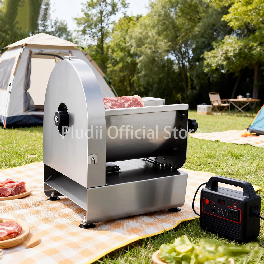 قطاعة خضروات كهربائية تجارية من الفولاذ المقاوم للصدأ قطاعة فواكه البطاطس الأوتوماتيكية بسمك قابل للتعديل لشريحة المطبخ المنزلية