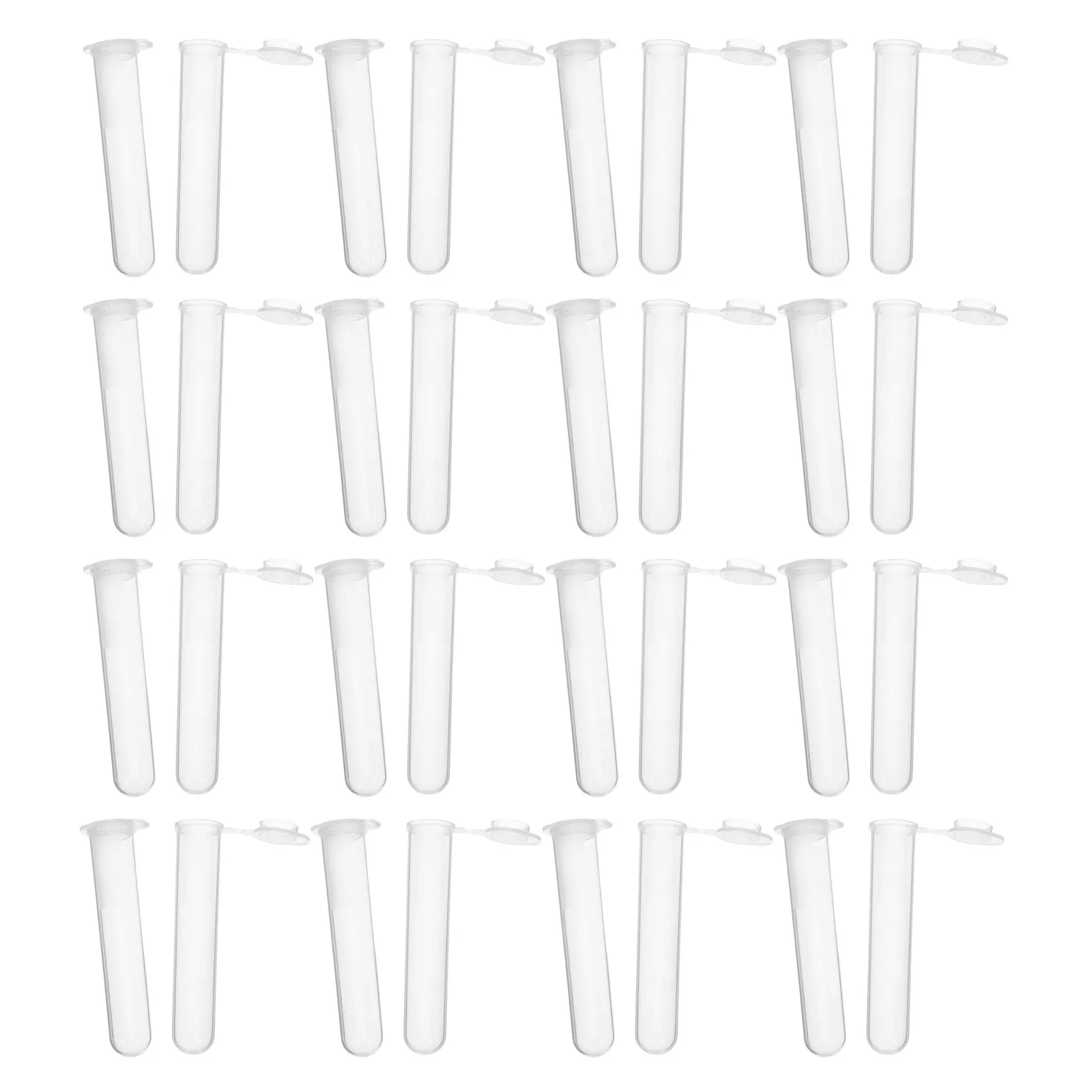 200Pcs Clear Graduated Round Bottom Centrifuge Tubes Leak Proof for Research Lab Sample Collection Plastic PP Autoclavable