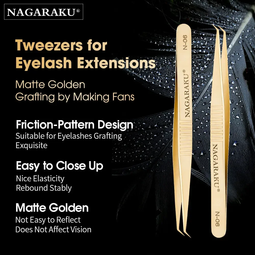 NAGARAKU Premium Beauty Makeup Tweezers N-06 tweezers eyelash extensions false eyelash tweezers eyelash tools