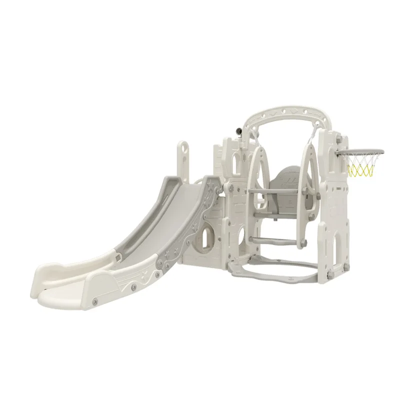 Children's Indoor Castle Slide & Swing Combo for Ages 1-8 Parent-Child