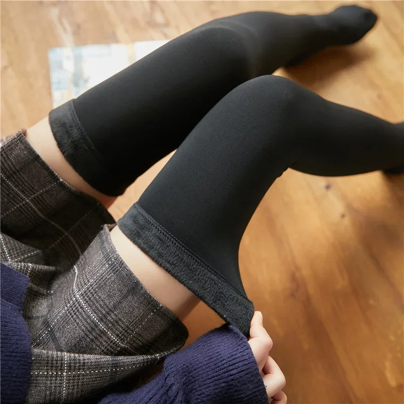 

Velvet Over-the-knee Socks Stockings for Women Nude-feeling High-cut Thickened Winter Warm Thigh Socks Носки Выше Колена