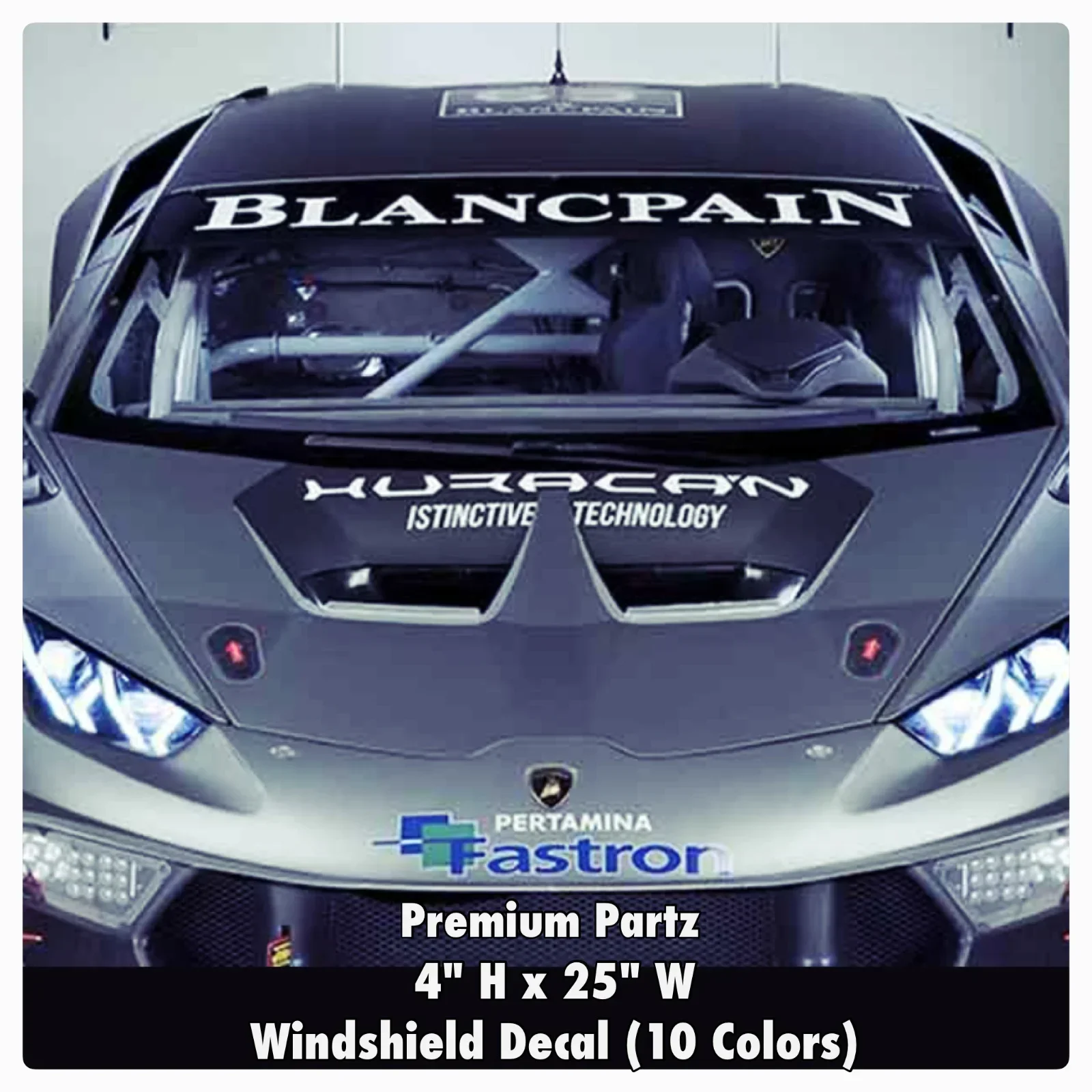 Для BlancPain Lamborghini Huracan наклейка на лобовое стекло, новый 10-цветный винил OEM