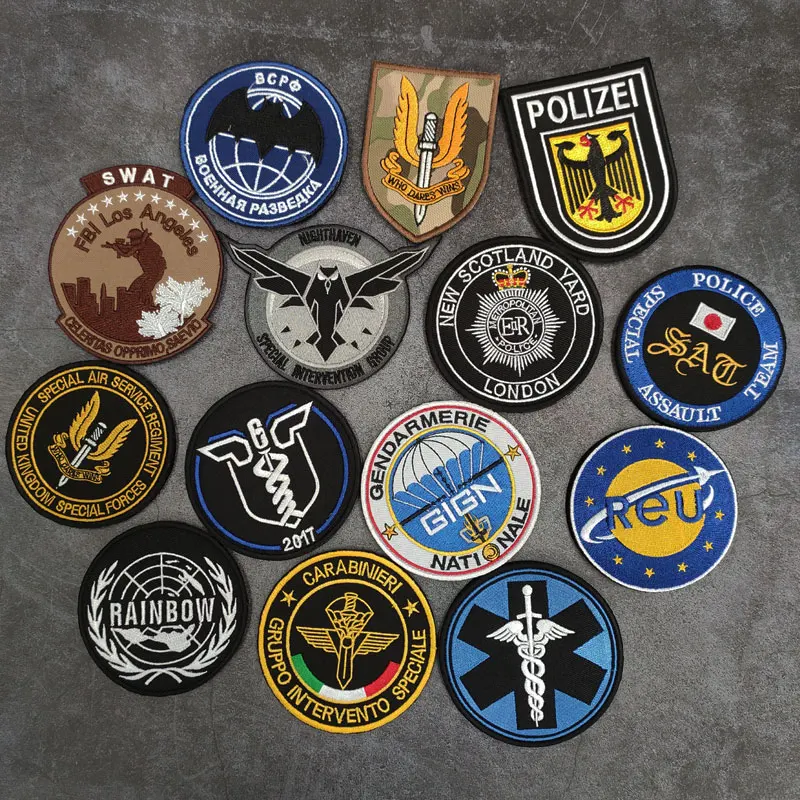Taktische Stickerei, runder Aufnäher, personalisiertes Klettverschluss-Emblem, Dekoration, Armband für Militärbegeisterte