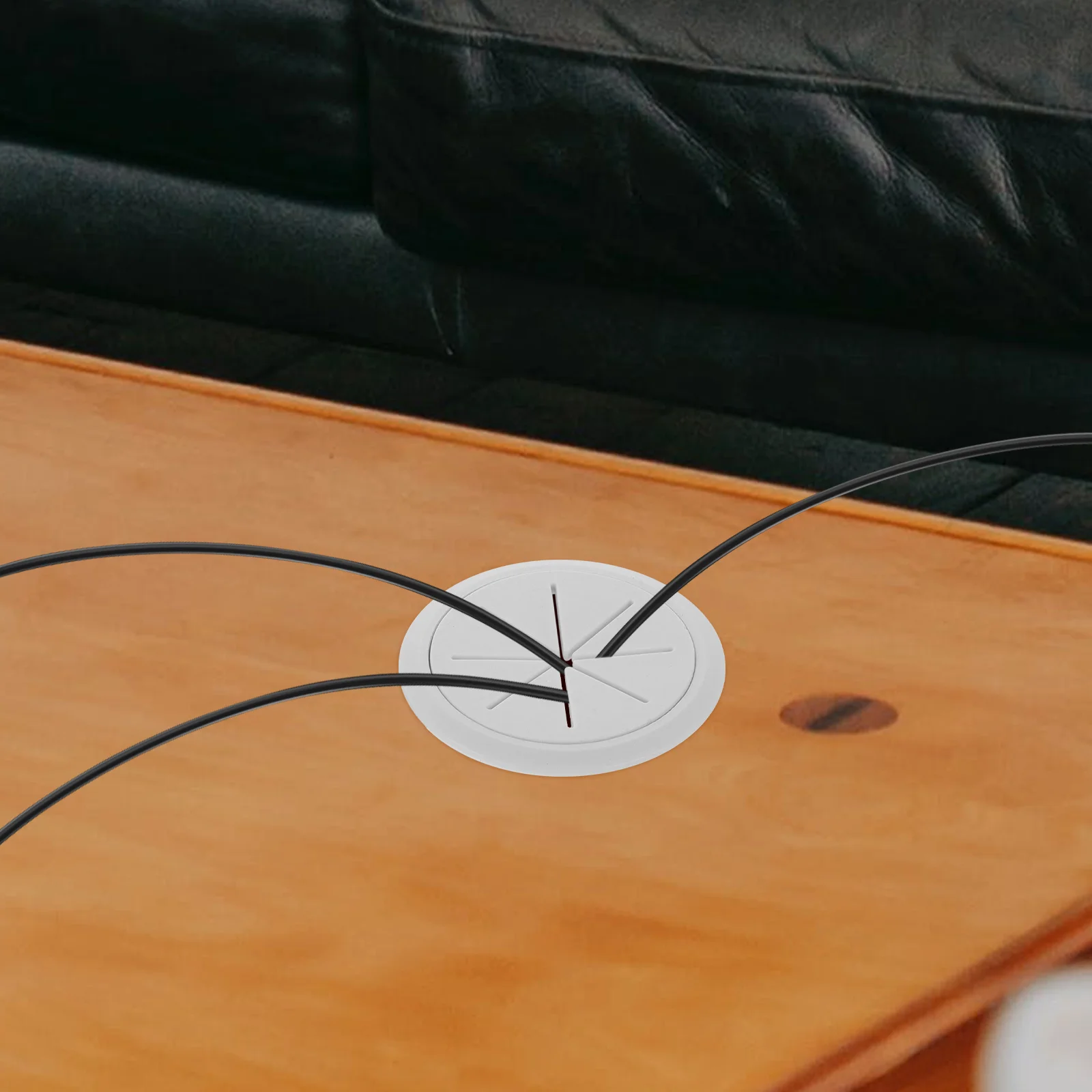 

4Pcs Round Desk Wire Hole Cover Plastic Cable Grommet Organizer for Office Study Computer Table Desktop Cord Management