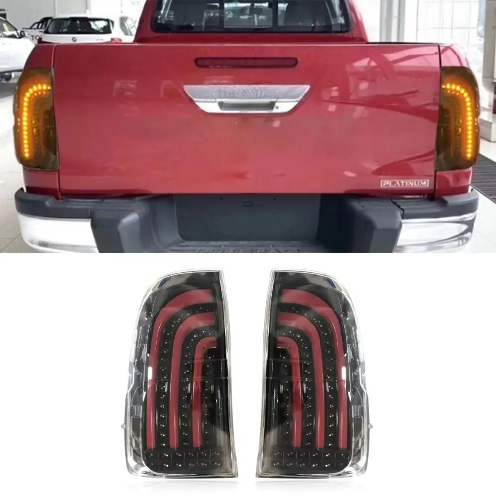 For Toyota HILUX REVO 2015 2016 2017 2018 2019 2020 2021 2022 Tail Light Assembly Driving Lights Rear Lamp Smoked Lens