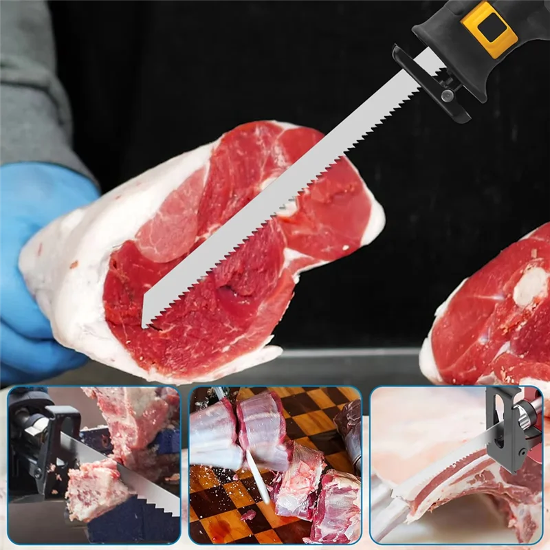 ABZV-lame de scie universelle pour couper les aliments surgelés, 6 pièces, 12 pouces, ensemble de lames de scie alternative en acier inoxydable, lame de scie pour couper le bœuf glacé