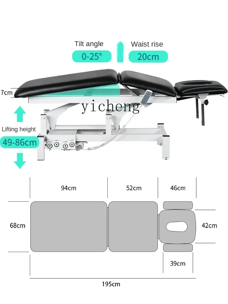 YY Electric Beauty Bed Bone Setting Physiotherapy Spine Lifting Massage Tattoo Tattoo Bed