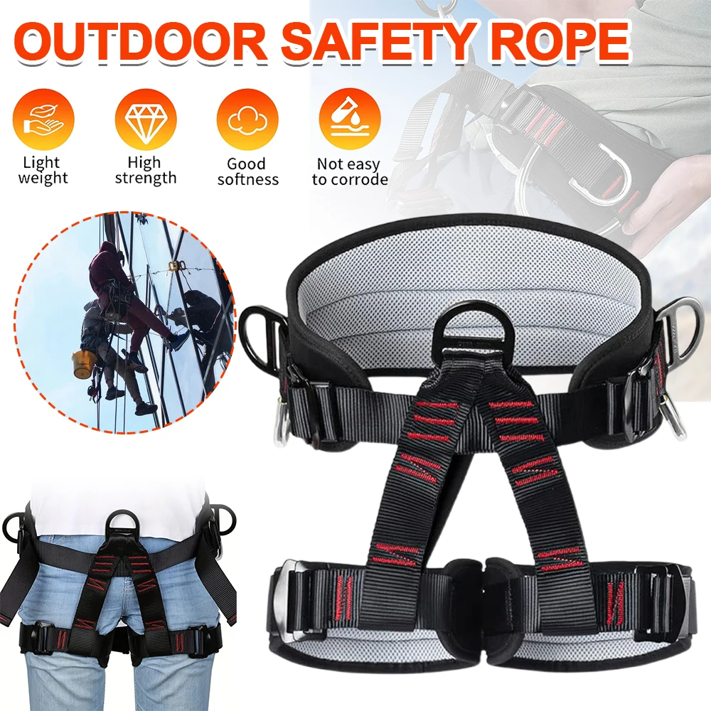 High Altitude Safety Belt Caving Rock Climbing Rappelling Equip for Air-conditioning Installation