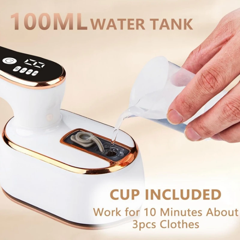 ABGP-1000w Travel Steamer Iron สําหรับเสื้อผ้า LED เครื่องรีดผ้าไอน้ําขนาดเล็กมือถือขนาดเดินทางขนาดเล็กเดินทาง