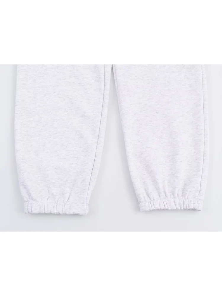 เสื้อสเวตเชิ้ตลายพิมพ์ทรงกลมสวมใส่สบายสำหรับผู้หญิง ฤดูใบไม้ผลิ 2026 กางเกงขายาวทรงหลวมลำลอง เหมาะสำหรับใส่ไปทำงาน เอวทรงสลิม