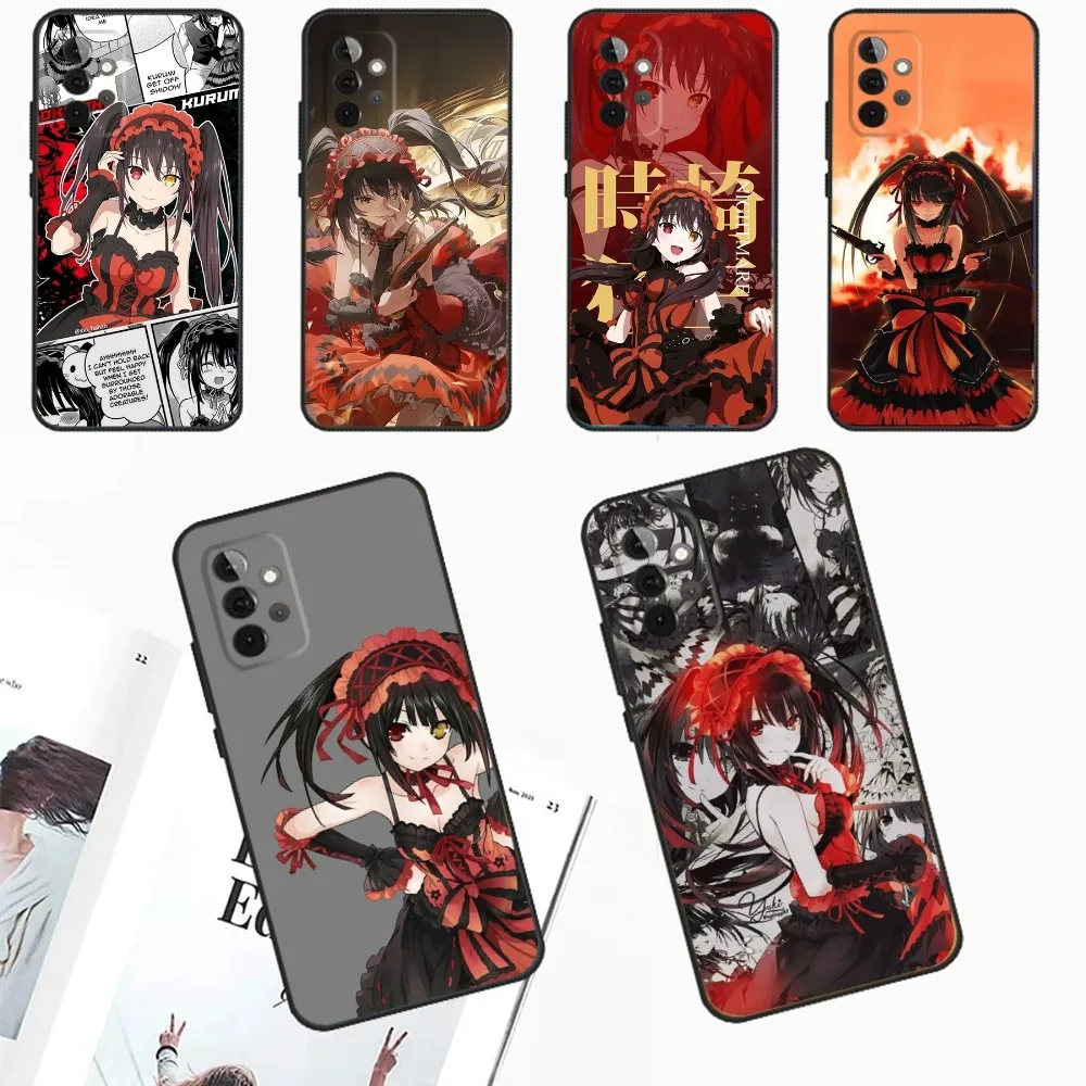 Date a live Tokisaki Kurumi Phone Case For Samsung Galaxy A13,A21s,A22,A31,A32,A52,A53,A71,A80,A91 Soft Black Phone Cover