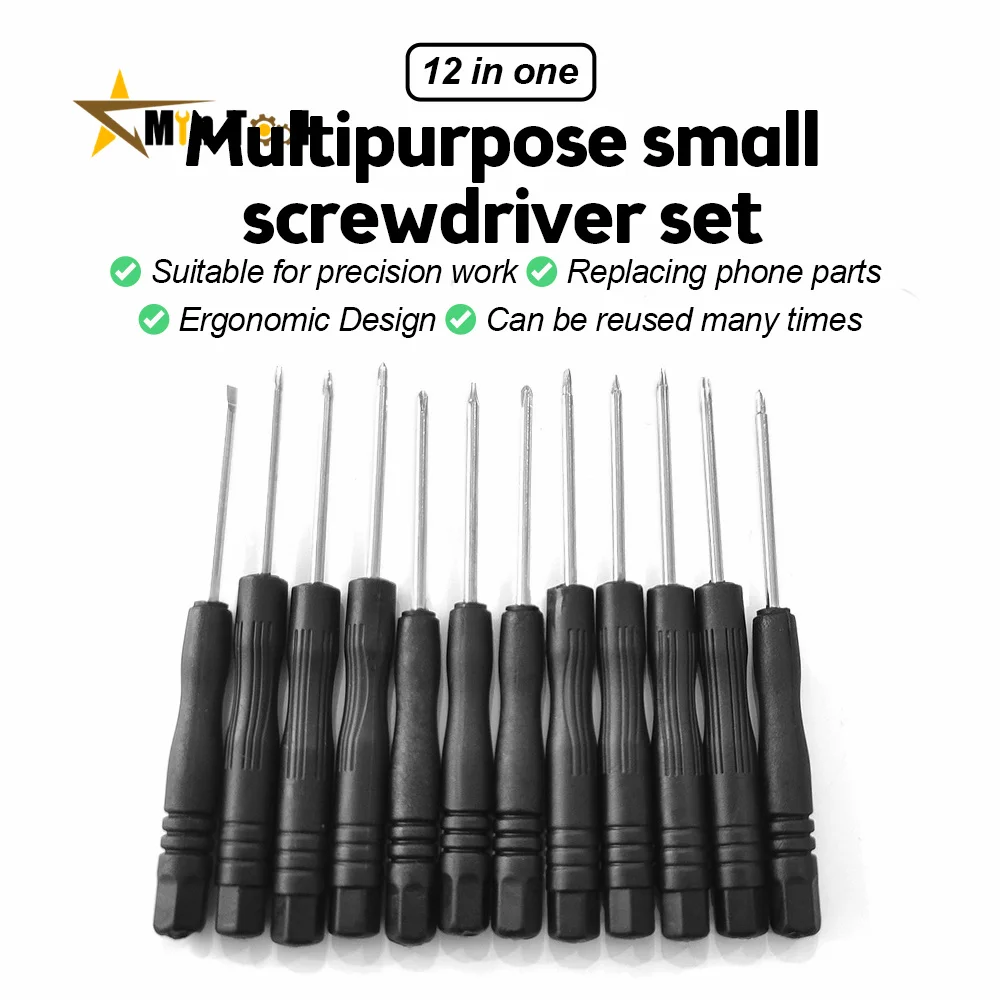 12pcs Cross Screwdriver 2mm Screwdriver Mobile Phone Disassembly Screw Batch Screw Driver Hand Tool Set Accessories