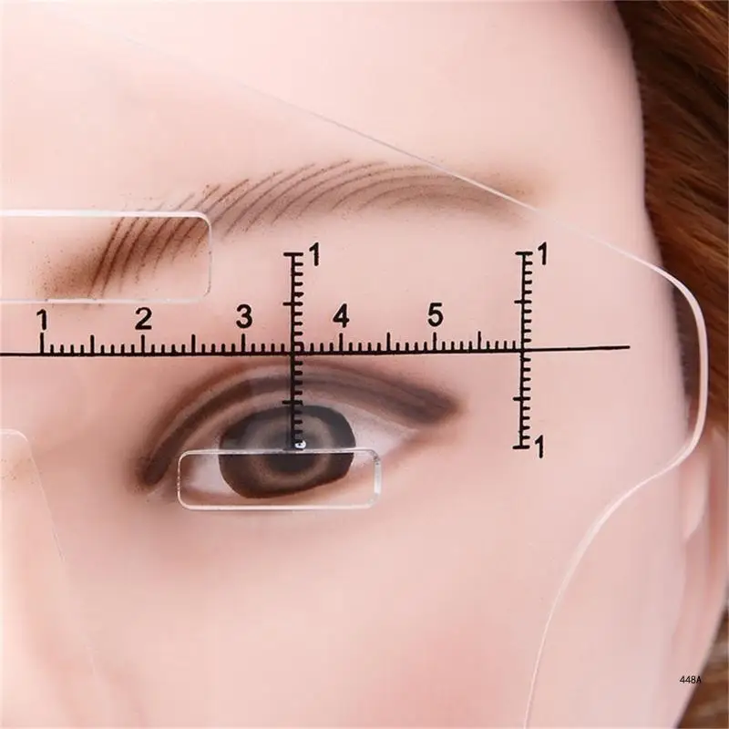 Nose Positioning Eyebrow Grooming Ruler for Most Face Shape Eyebrow Stamp & Shaping Kits for Girl Women Eyebrow Stencil