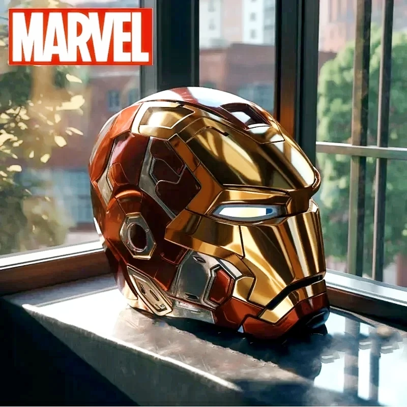 

New Marvel Iron Man Autoking 1:1 Mk5 Helmet Remote And Voice Control Ironman Automatic Helmet Mask With Led Light Figure Boys