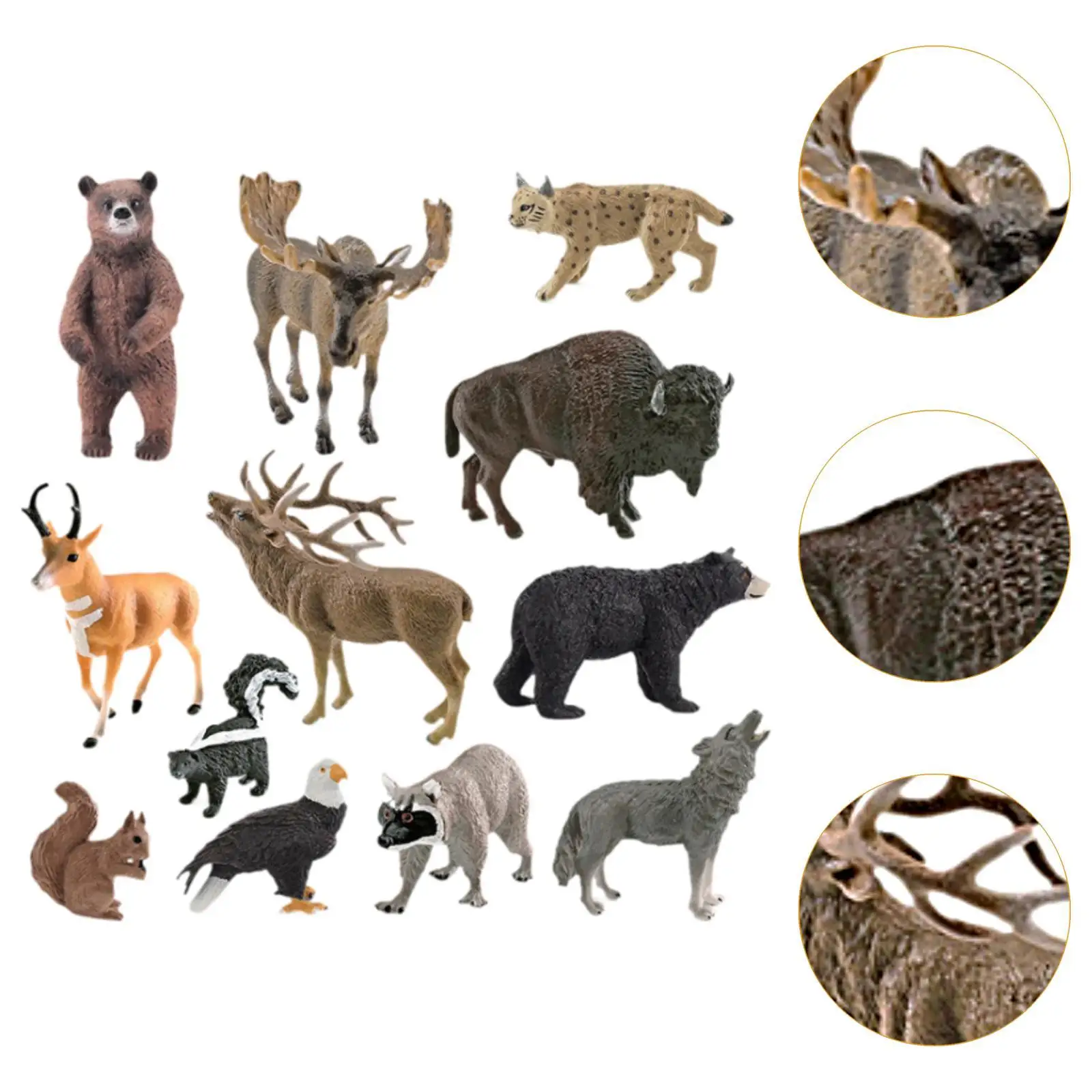 12 Pieces Animal Figurines Mini Animals Toys Set for Children Boys Girls