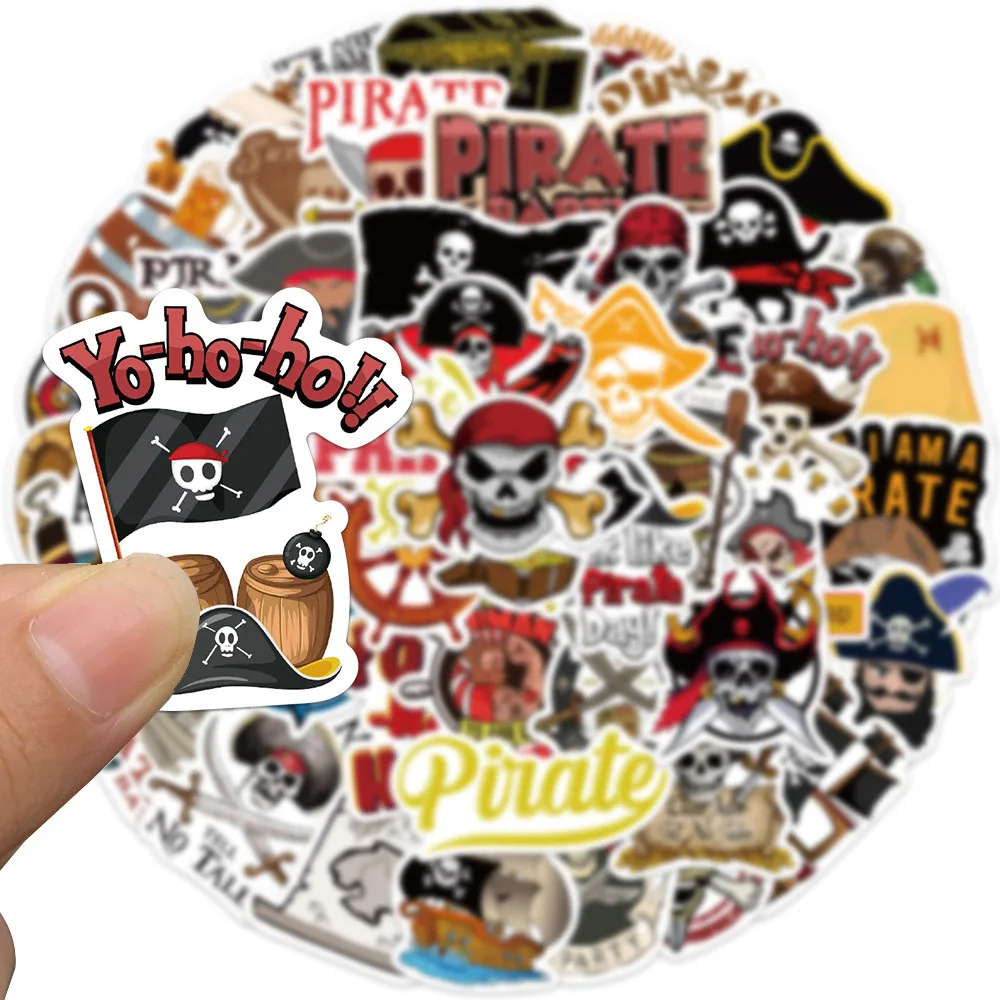 10/30/50pcs Cartoon Pirate Graffiti Stickers Decals DIY Skateboard Suitcase Fridge Phone Cool Waterproof Sticker Kid Classic Toy