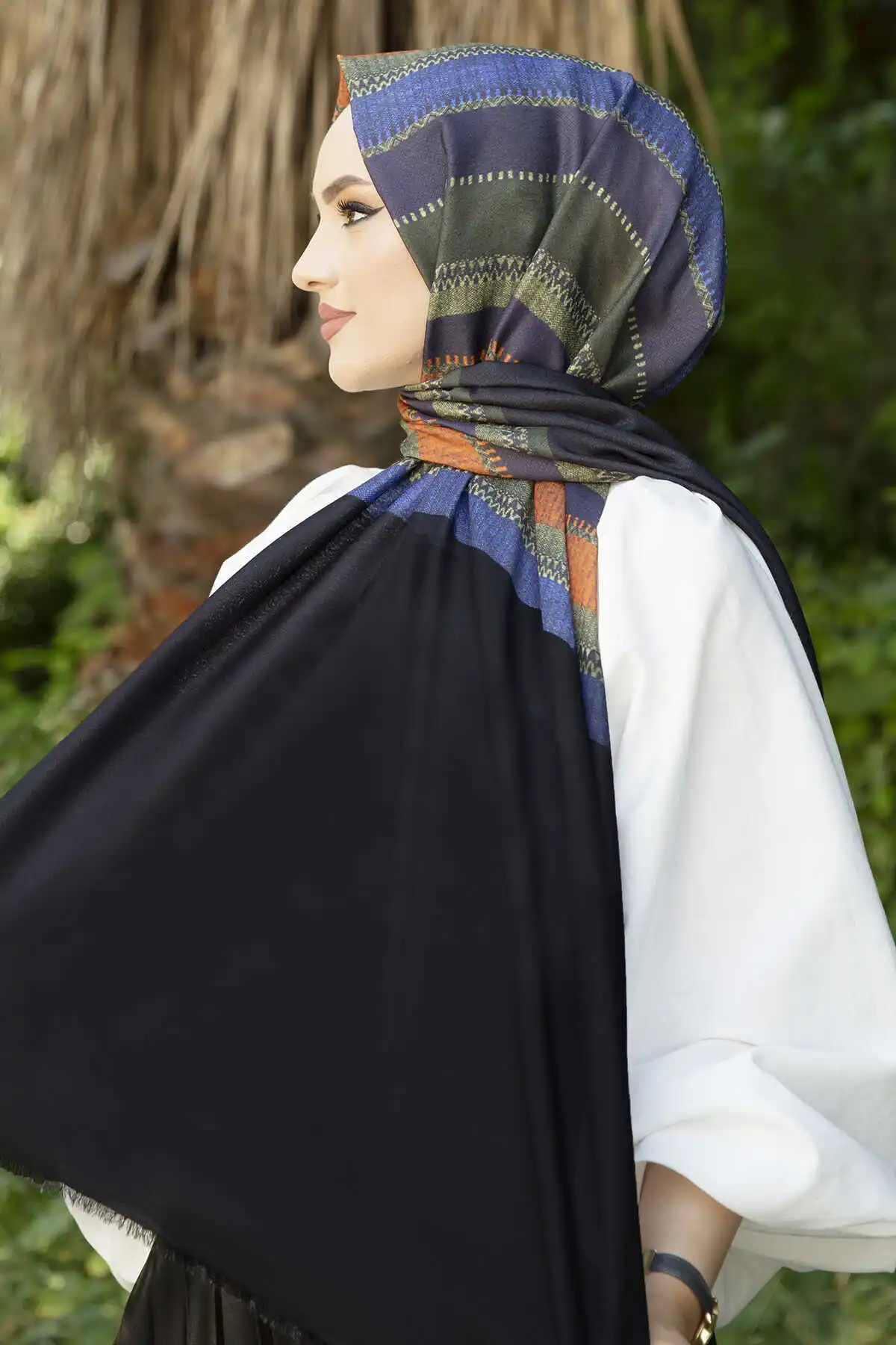 Cotton Pattern Shawl E-Winter Autumn 2021 Muslim Women Hijab headscarf Islamic Turkey