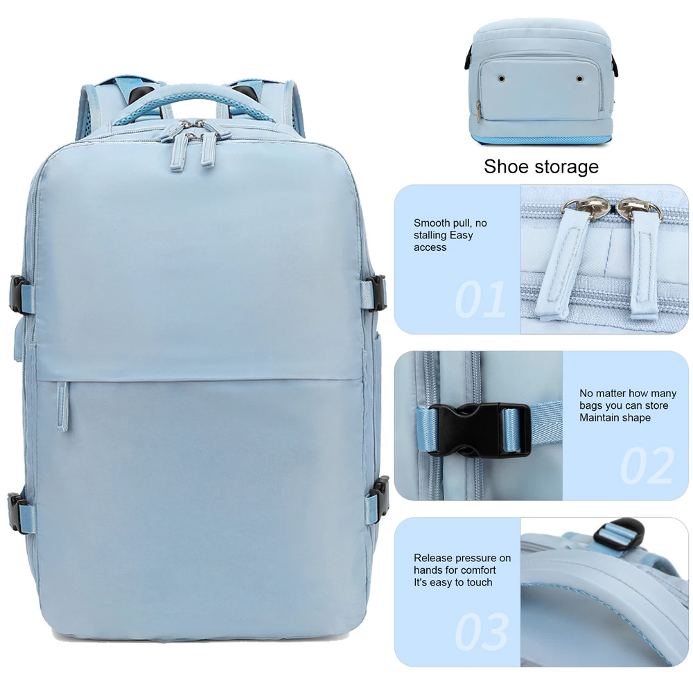 

Expandable travel backpack 35 liters, can accommodate 16/17 inch laptops, waterproof backpack, hiking backpack, leisure bag