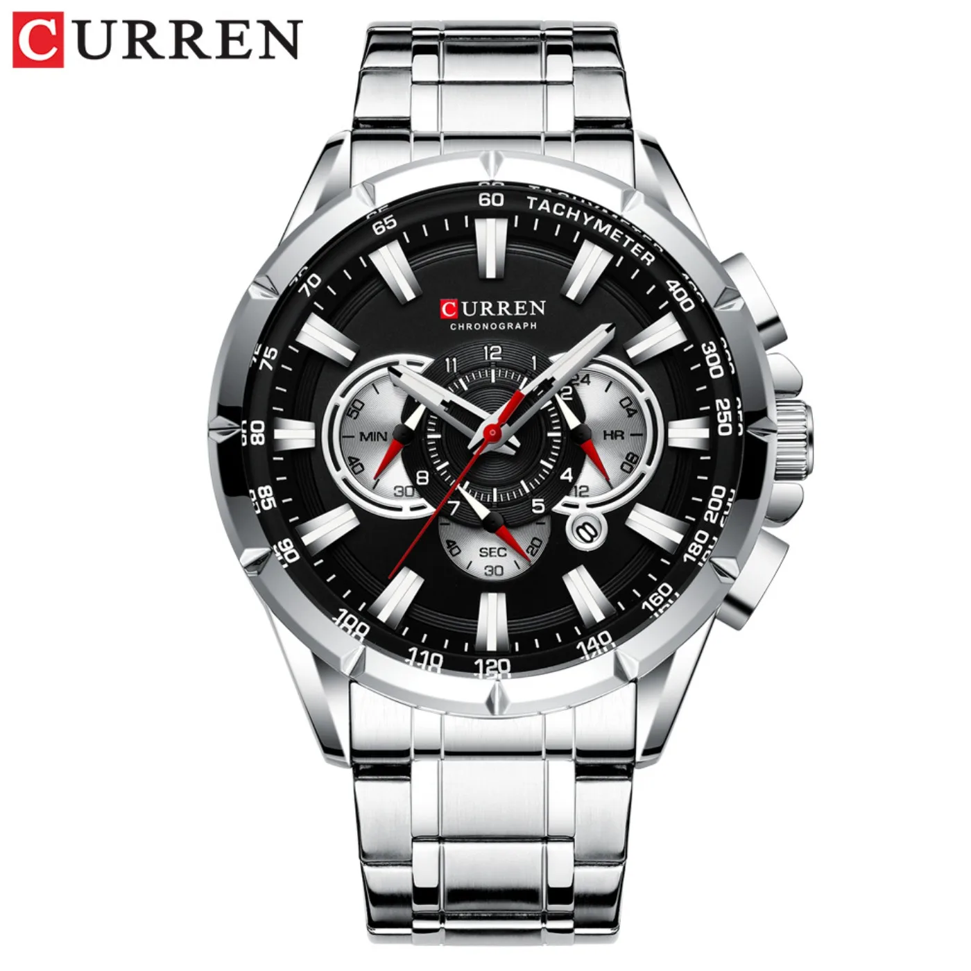 Men's Casual Sport Chronograph Watch with Luminous Pointers