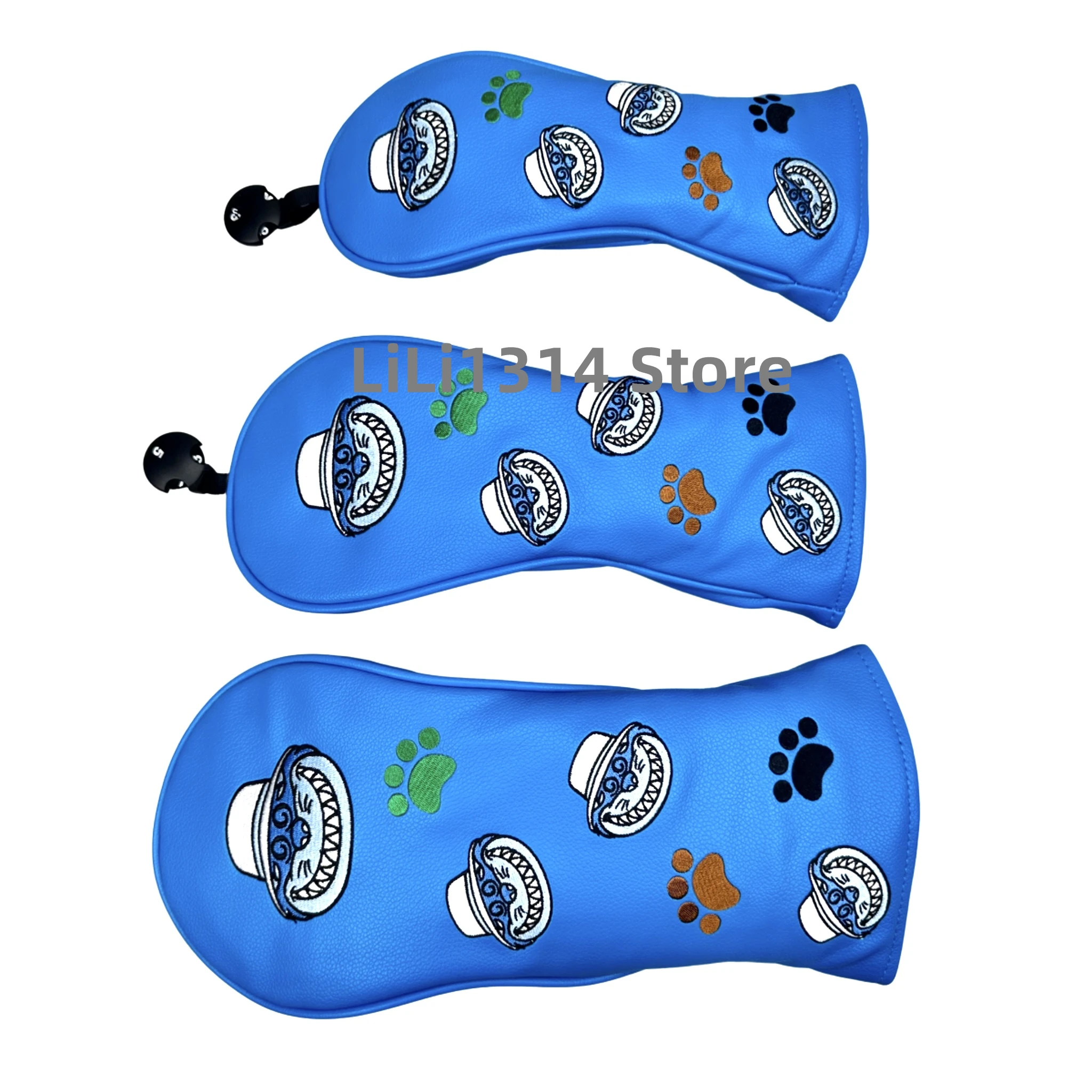 Golf Coffee cat Pattern Head cover Driver Head Covers Fairway Wood Head Covers Hybrid Head Covers Putter Cover