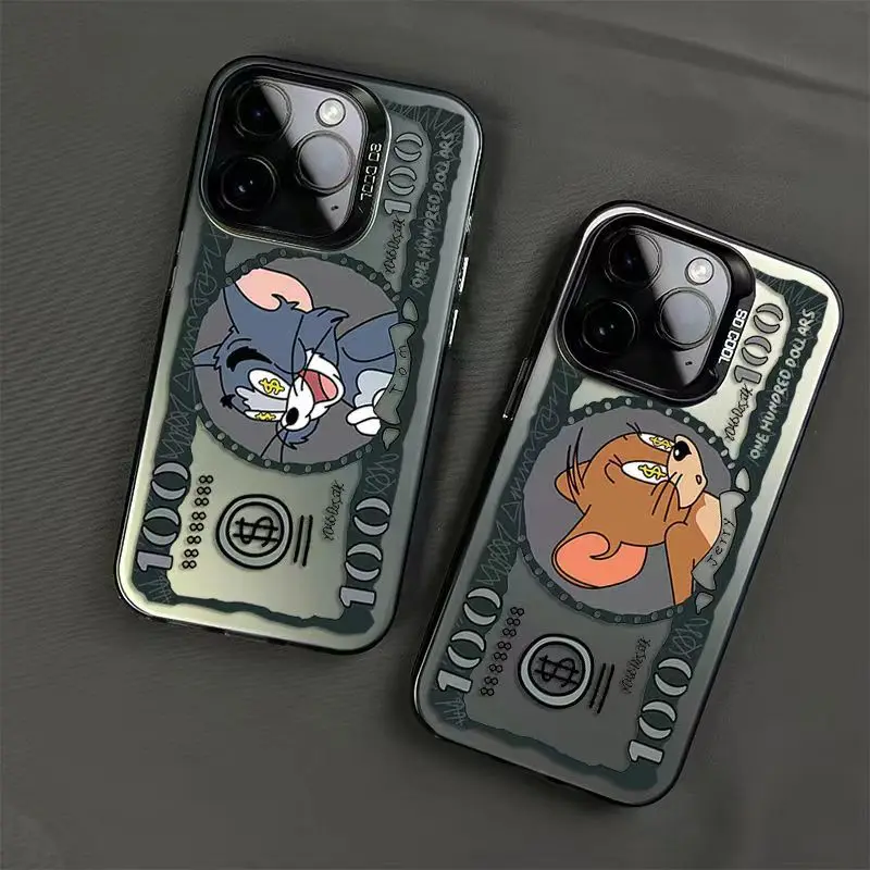 Tom And Jerry Be Moved At The Sight Of Money Phone Case For iPhone 15 14 13 12 11 Pro Max 7 8 Plus XS Max XR Y2K Cute Back Cover