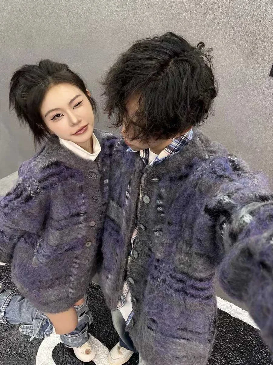 

Американский вязаный свитер в стиле ретро, мужской повседневный свободный осенне-зимний верхний костюм adient Color round Ne Long Sve Youth Sle