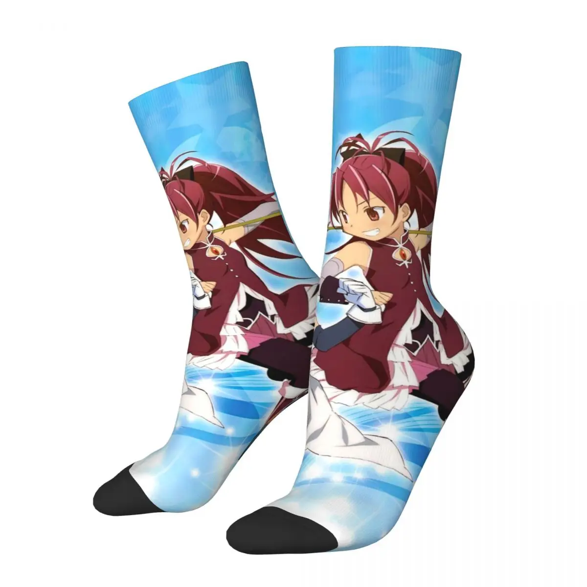 New Male Men Socks Hip Hop Kyouko Sakura Sayaka Miki Sock Puella Magi Madoka Magica Women Sock Spring Summer Autumn Winter