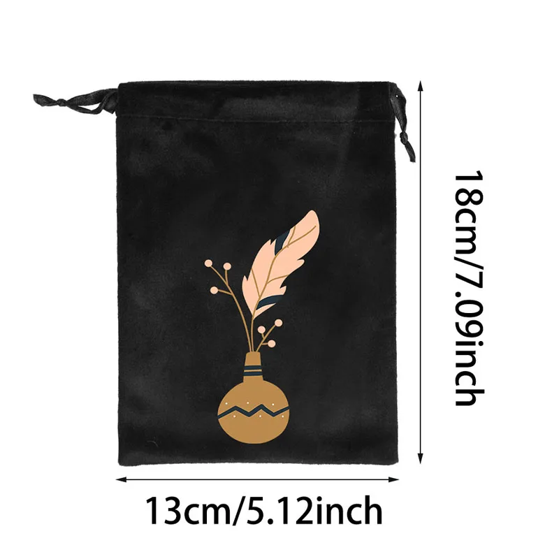 20pcs/lot 13x18cm Drawstring Velvet Bags Tarot Card Packaging Dice Crystal Storage Dust Bag with Customize Logo Option
