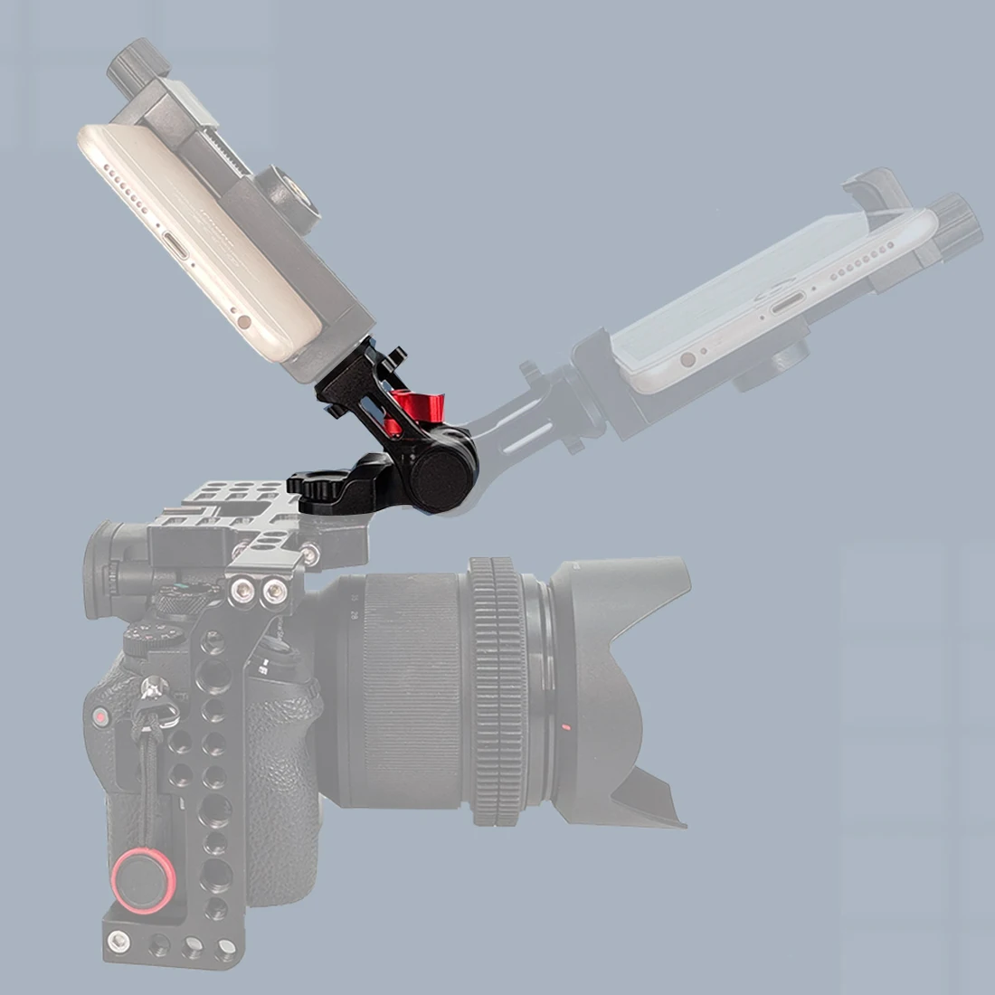 Адаптер для монитора из алюминиевого сплава, держатель с фиксирующим штифтом Arri 1/4, винт для цифровой зеркальной камеры, 170 градусов