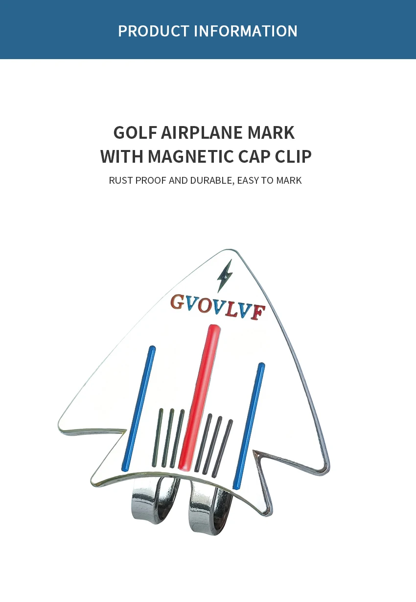 GVOVLVF Golf Ball airplane Marker with Magnetic Hat Clip Funny Great Golf Gifts Golf Accessories for Men Women Golfers Unique