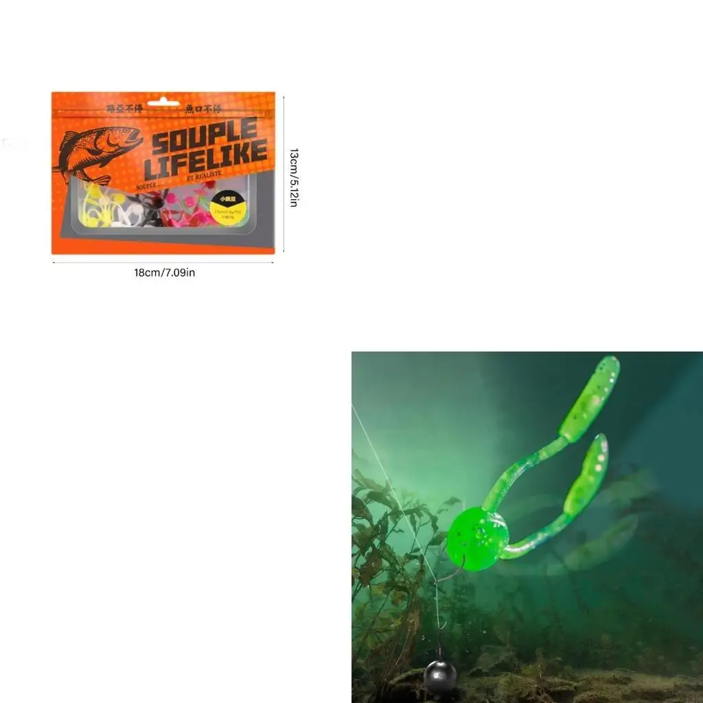 

20pack Flexible Worms Lures Light weight Multiple Environment Application