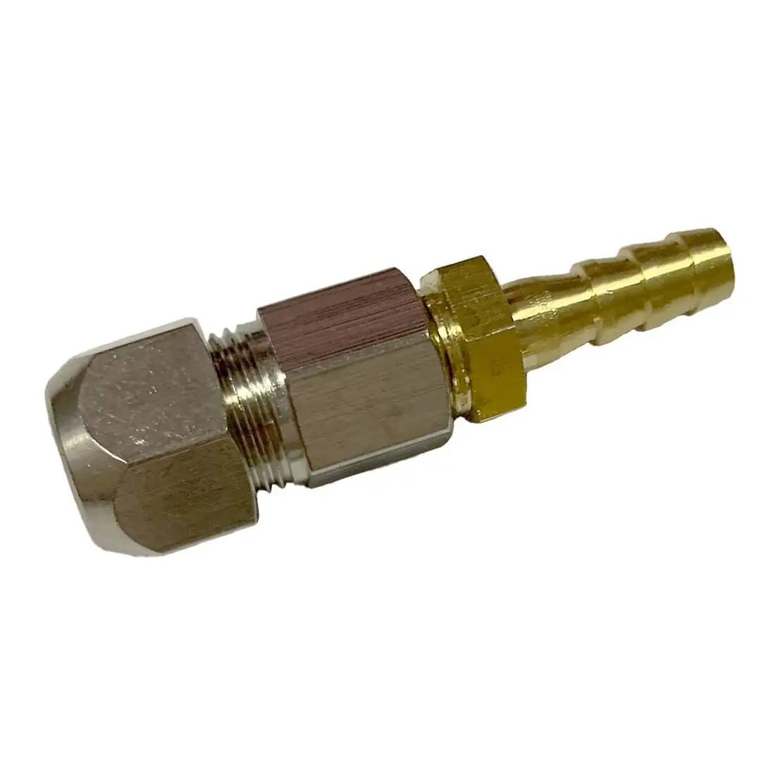 8mm to 6mm Brass Compression Hose Barb Fitting Transmission Cooler Line Adapter