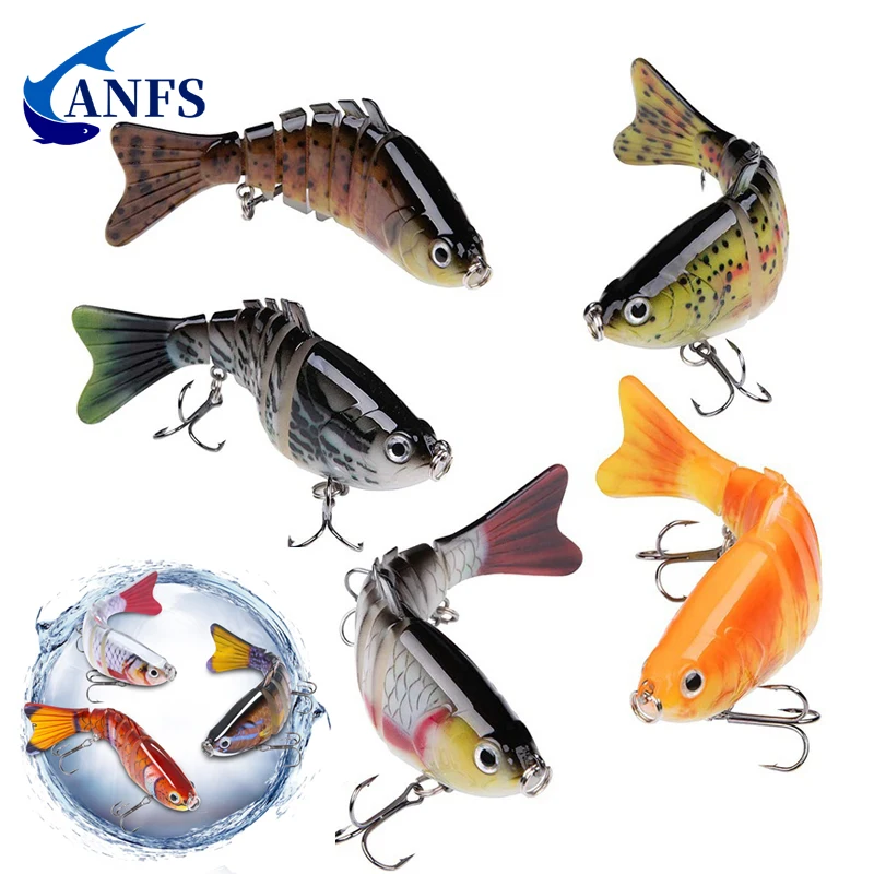 1pc Fishing Lures Multi Jointed Swimbait Slow Sinking Bionic Artificial Bait Freshwater Saltwater Trout Bass Fishing Accessories