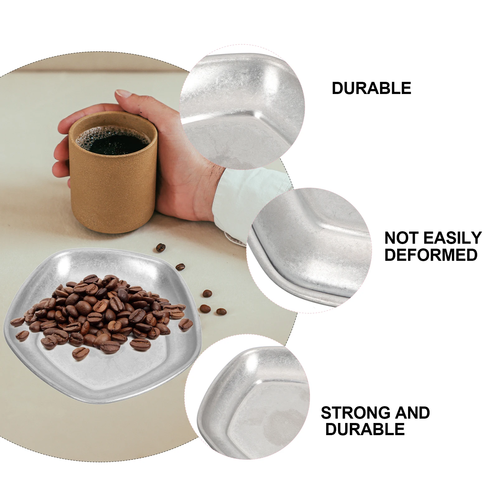 

Coffee Multi-Function Display Tray Slope Edge Design Storage Plate Household Kitchen Use Coffee Bean Sample Tray