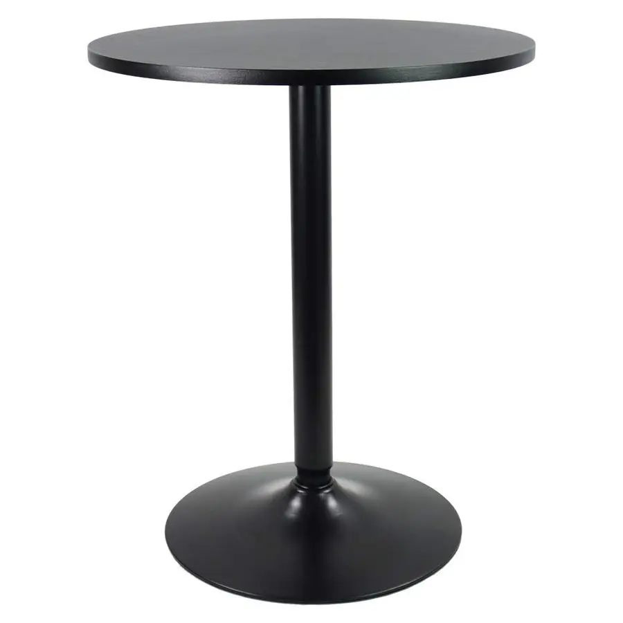 

Round Bar Table 23.6Inch Top for Cocktail Bar Pub Dining Bistro 28.7H, Black