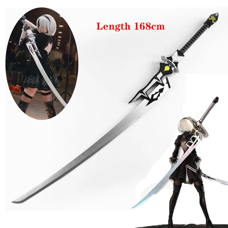 

1:1 YoRHa No. 2 Type B Sword NieR:Automata Sword Black Contract Sword Weapon Cosplay Props Wooden Model Gift Oversized 168cm