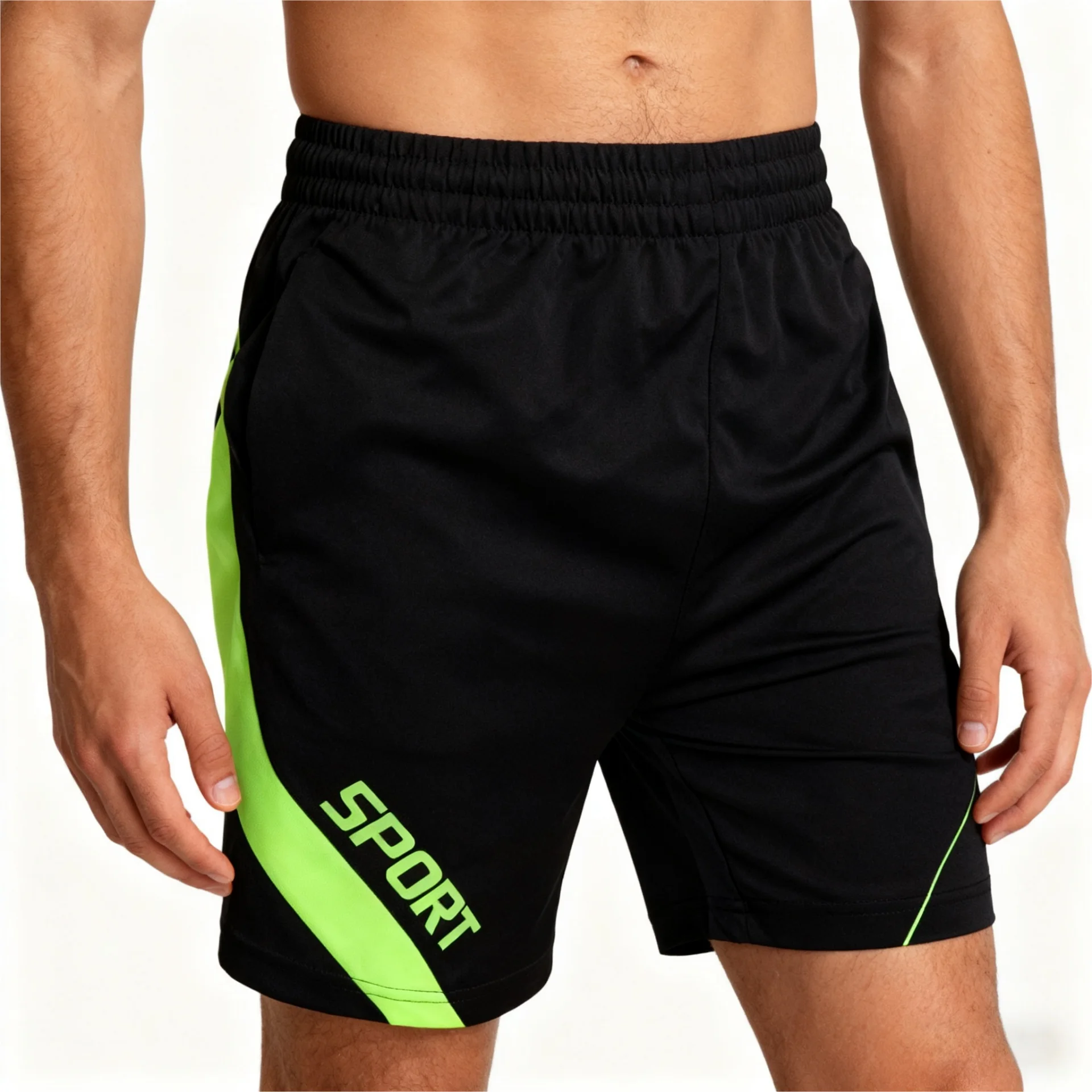 الرجال الصيف سروال سباحة قصير ملابس السباحة جذوع المايوه بسرعة الجافة تصفح الشاطئ مجلس مرونة الخصر السباحة السراويل تصفح السراويل مع شبكة #1