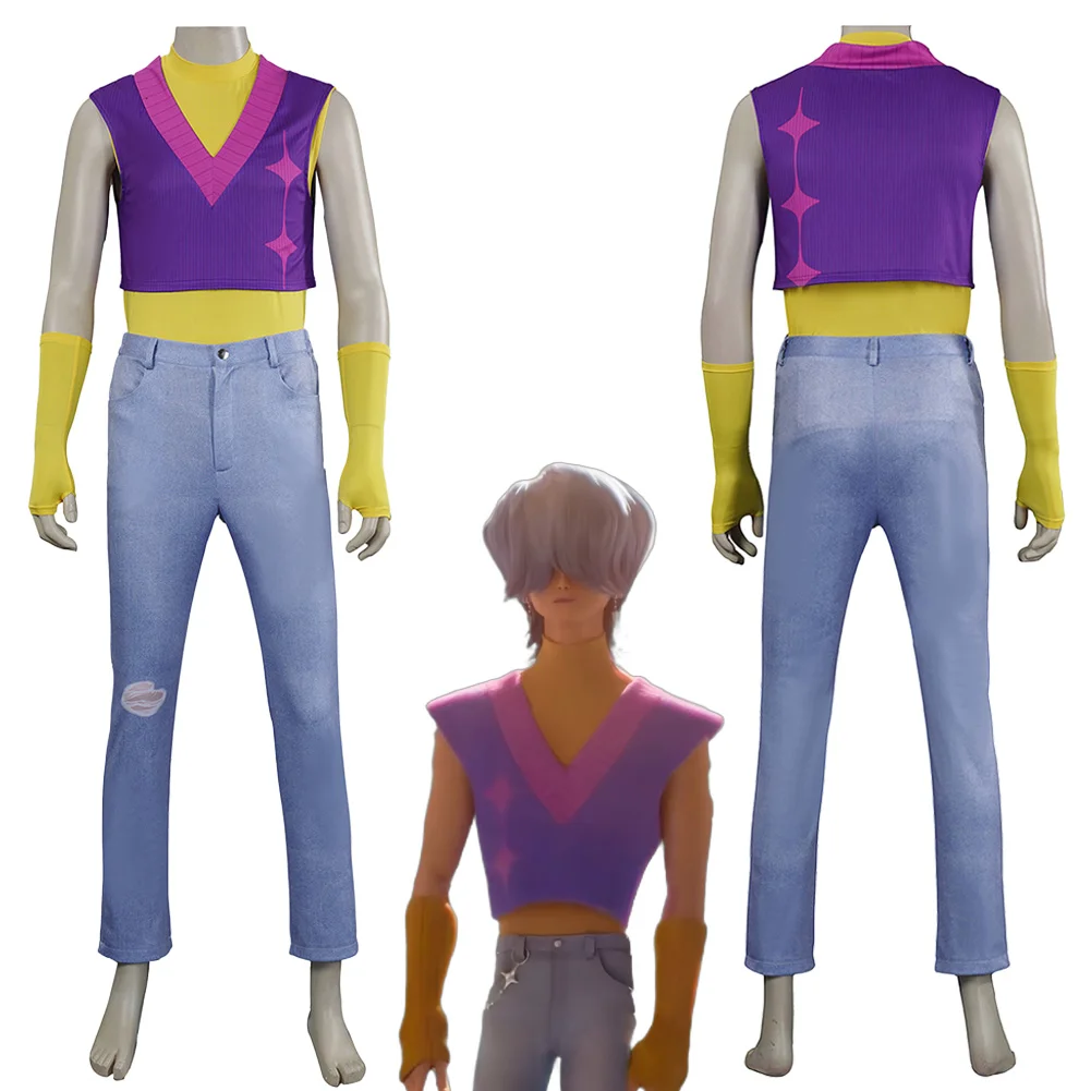 

2025 Cartoon Demon Hunter of KPop Cosplay Mystery Top Pants Cloth Roleplay Costume Outfit Halloween Carnival Party Suit For Men