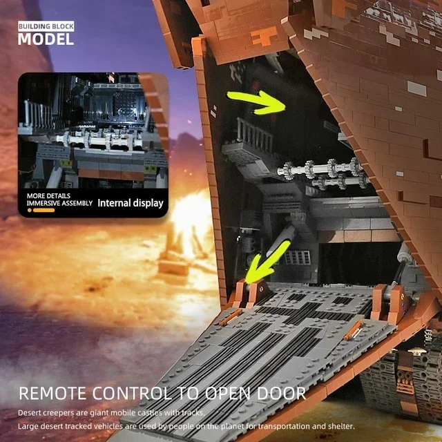 Mouild King 21009 The cavegod UCS sandcrawler บล็อกตัวต่อของเล่นโมเดลประกอบอิฐของเล่นเพื่อการศึกษาของเด็กของขวัญคริสต์มาส