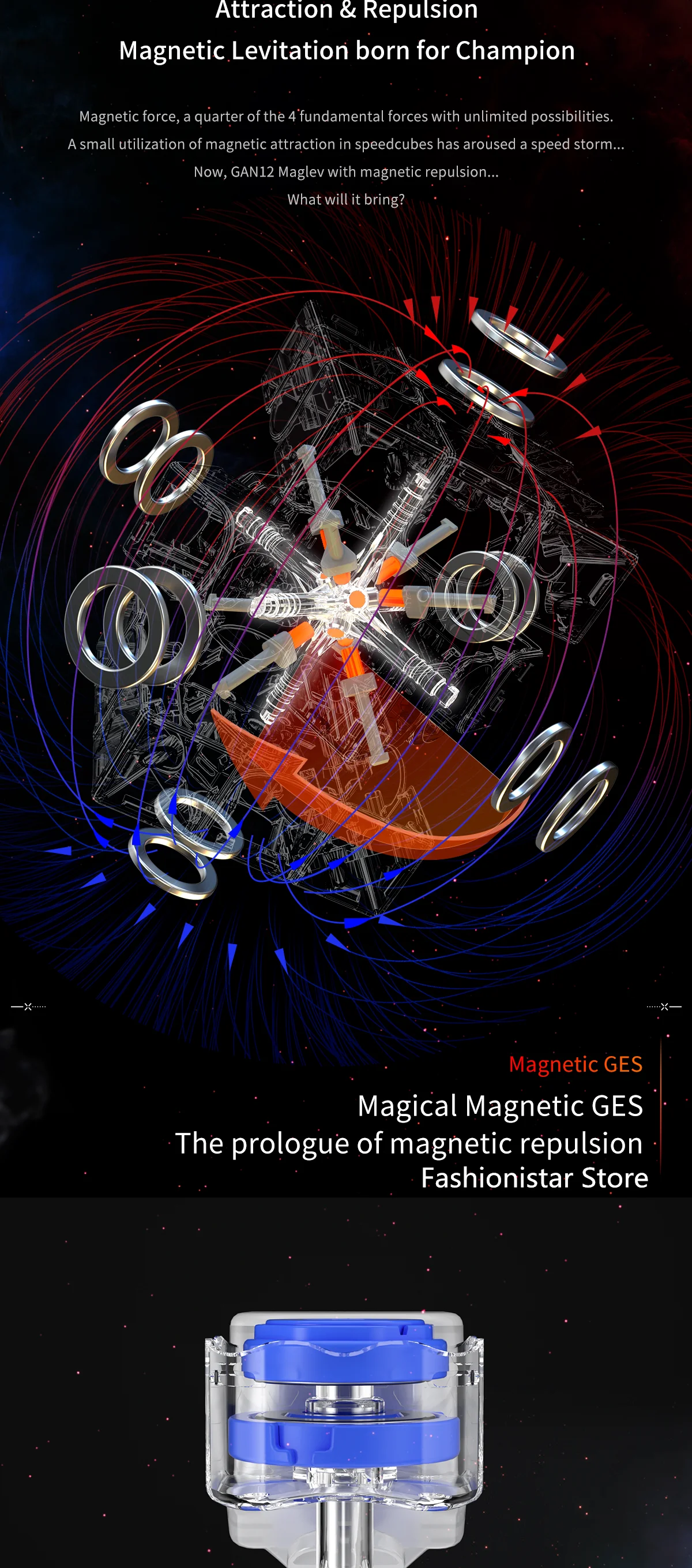 GAN12 Maglev UV 3x3x3 Magnetic Magic Cube GAN12 M Magnetic 3x3x3 Speed cube , GAN 12 maglev cube , GAN 12 M Professional cube