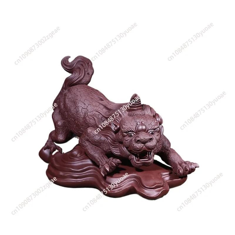 Purple Sand Desktop Tea Set Ornament, Creative Sculpture Tea Pet Tea Play