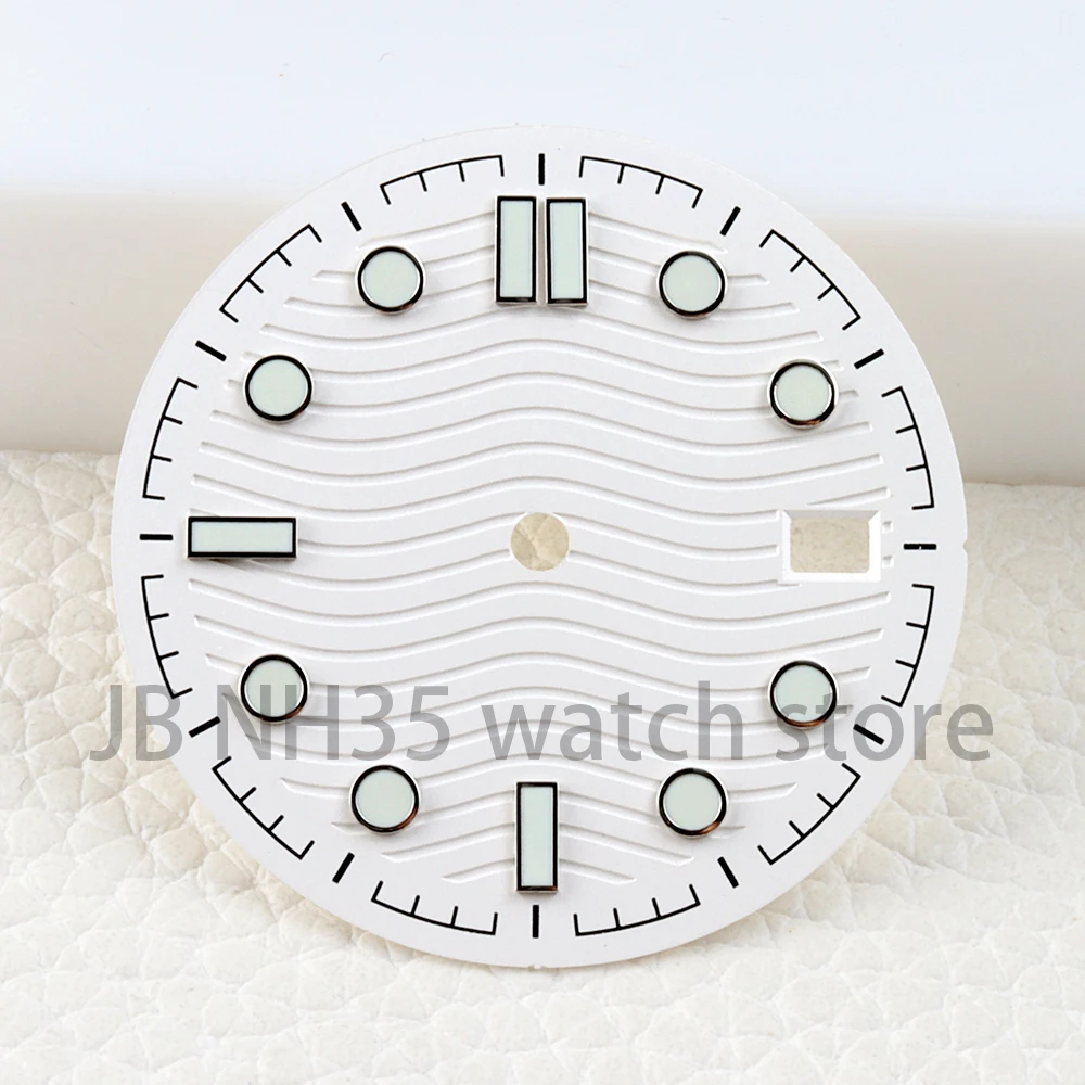 31mm NH35 Dial Green Luminous Watch Hands Date Window for Seamaster 300 NH35 NH36 Automatic Movement Watch Mod Parts