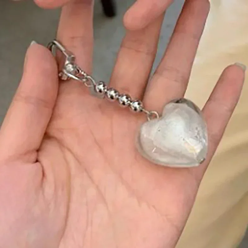 Y2k اليدوية متناثرة Rockstar Gf منفعل أسود أبيض وأسود النرد سلاسل المفاتيح الجرونج مطرز مجوهرات حقيبة قلادة